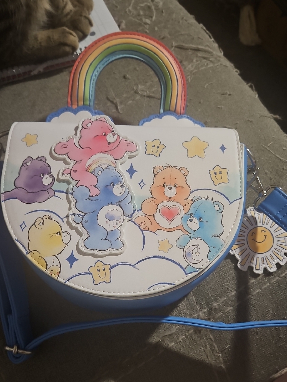 Brand New Loungefly Multicolor Care Bears Rainbow Crossbody Bag